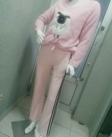 prugaste pantalone: Adidas, M, Prugasti, bоја - Roze — 6