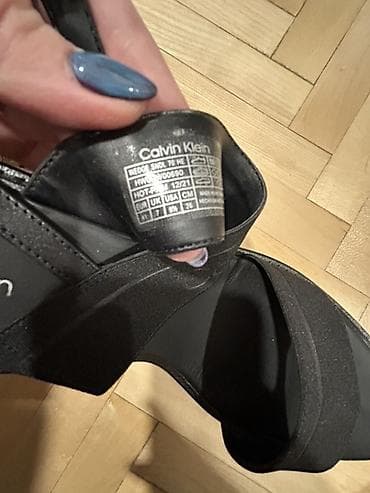 zara zenske sandale: Calvin Klein ženske sandale na punu petu (espadrile) - Model: HWEG — 1