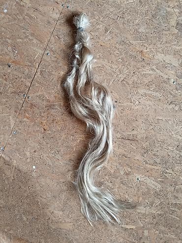 Perike i klipse: Prodajem rep,prelepe boje,plavo - sivi,dugačak 100 cm(imate slike — 7