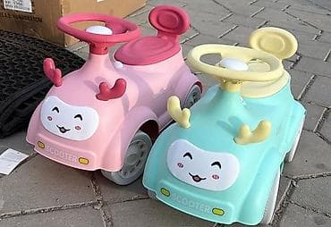 pepco irvas: Dečji odgurivač-autić sa naslonom – model “Scooter” u obliku veselog — 1