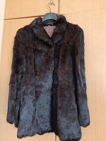 zenski kaput vuna: Sa postavom, bоја - Braon — 2