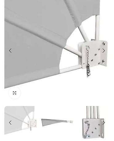 Bočna tenda/zaklon za terasu i balkon – siva - Dimenzije: 140 x 140 — 3