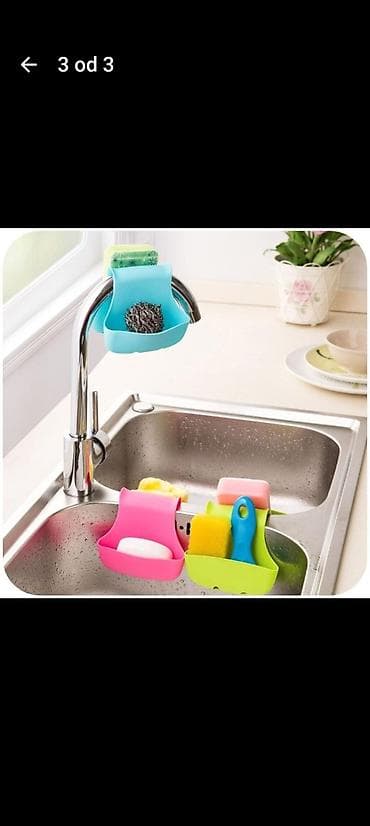All for country house and garden: Višenamenska silikonska korpica za sudoperu - Praktičan držač za — 3