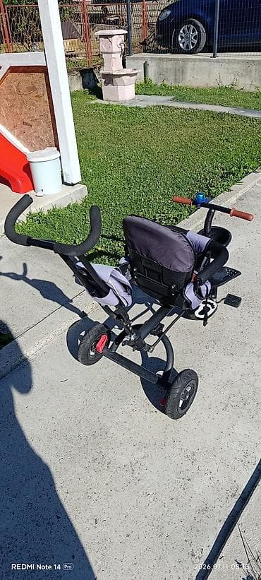 heklane haljinice za djevojčice: Deciji tricikl guralica malo koristena dete preraslo zbog toga je i na — 2