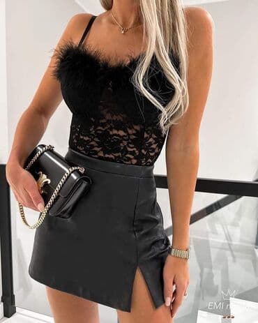 teksas suknja sa slicem: Komplet sa slike(bodi+suknja) 2.800 din — 1