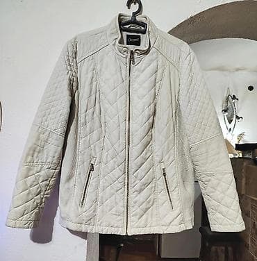 espadrile sa platformom beograd: Ženska prošivena jakna – bela/ekru nijansa - Krojen model sa — 3