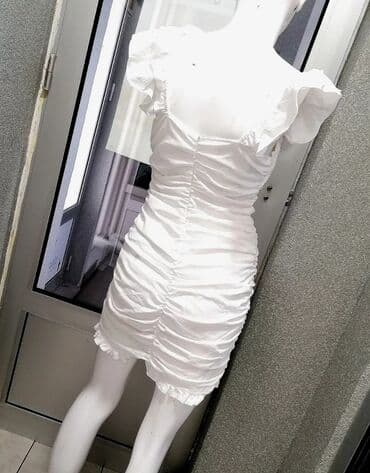 bajkerska jakna sa krznom: S (EU 36), color - White, Cocktail, Short sleeves — 5