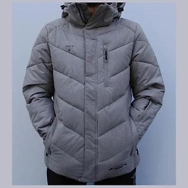 Šuškavci: Muška zimska jakna – siva - Topla, punjena jakna sa proštepom u — 1