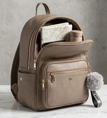 p. s. fashion београд: Elegantni gradski ranac – taupe/bež nijansa - Materijal: mekana — 1