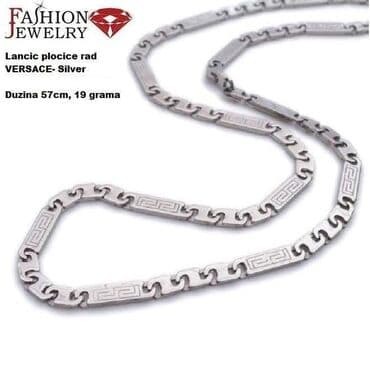 versace lanac: Prelep lanac VERSACE
HIRURŠKI ČELIK
Dimenzije: 55cmx5mm
CENA:1000din — 1