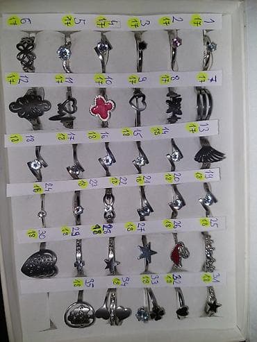 srebrna pismo torba: Set prstenova – modni nakit od nerđajućeg čelika - Veliki izbor — 4