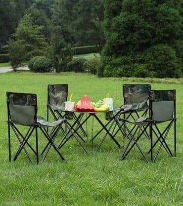 Cena 6950din Rasklopivi set za kampovanje Sto i 4 stolice u torbi