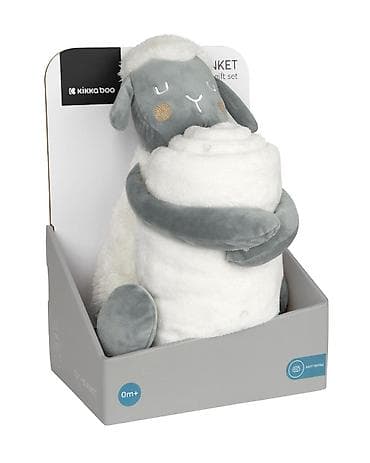 valjak za krečenje cena: KikkaBoo Baby ćebence sa plišanom igračkom 70x100 – Sleepy Sheep Set — 4