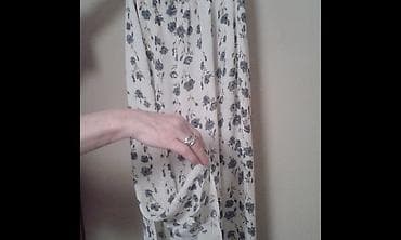 Women's Pants, Jeans, Shorts: Sareni svileni komplet Elegantan lagan beli svileni komplet sa sarenim — 3