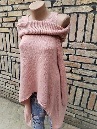 camp david majice: Džemper, veličina L. - Model: asimetrični pleteni džemper/top bez — 5