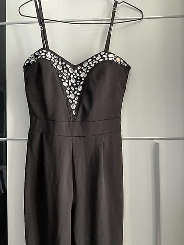 Women's Clothing: Elegantni crni kombinezon bez rukava sa uskim nogavicama. Gornji deo — 1