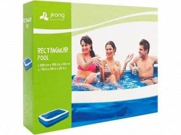 ventil za plinsku bocu 3 kg: Pravougaoni veliki bazen na naduvavanje 200x150x50cm Veliki — 2