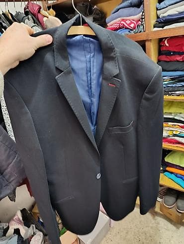 Pantalone: Muški sako i kaput - Sako: tamno teget, jednoredni sa jednim — 1