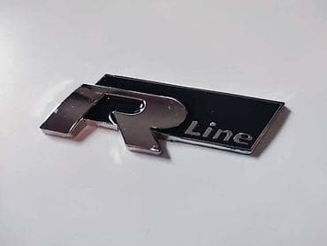 gume za auto pancevo: NATPIS R-LINE CRNI ZA VOLKSWAGEN GOLF, POLO, SCIROCCO | Natpis — 3