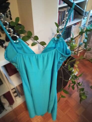 Headgear: One size, color - Light blue, Evening, With the straps — 6