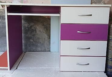 forma ideale komode sa fiokama akcija: Radni sto sa fiokama i izvlačnom policom za tastaturu - Moderan sto — 1