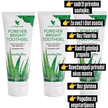 push up helanke za trening: Forever Bright Toothgel je pasta za zube bez fluora, obogaćena aloe — 1