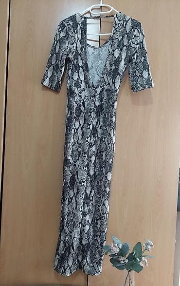 leopard haljina: Haljina midi dužine sa „snake print” dezenom. - Kroj: uska silueta — 3