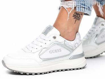 хм хаљине: GUESS ženske patike – bele - Model: niske patike sa pertlama - — 1