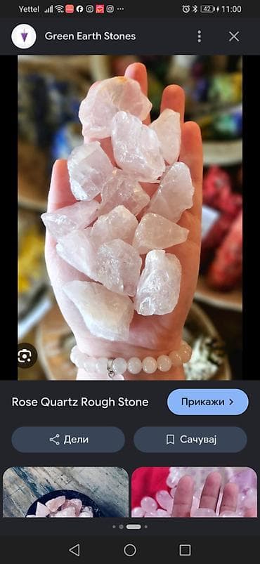 saint laurent torbe cena: Minđuše sa prirodnim rozenkvarcom - Privesei: obrađeni (tumbld) — 4