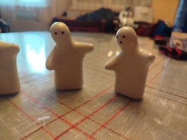 Stilski dekor: Set figura, bоја - Bela, Upotrebljenо — 4