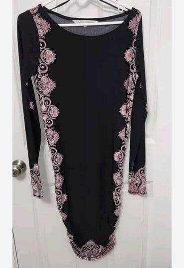 haljine sa kaisem: L (EU 40), color - Black, Cocktail, Long sleeves — 2