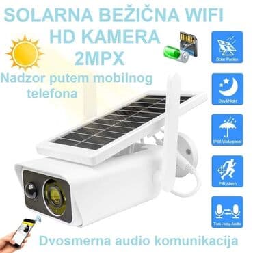 spoljne wifi kamere za video nadzor: Cena 7499din Spoljna ip WiFi kamera sa solarnim napajanjem Full hd — 1