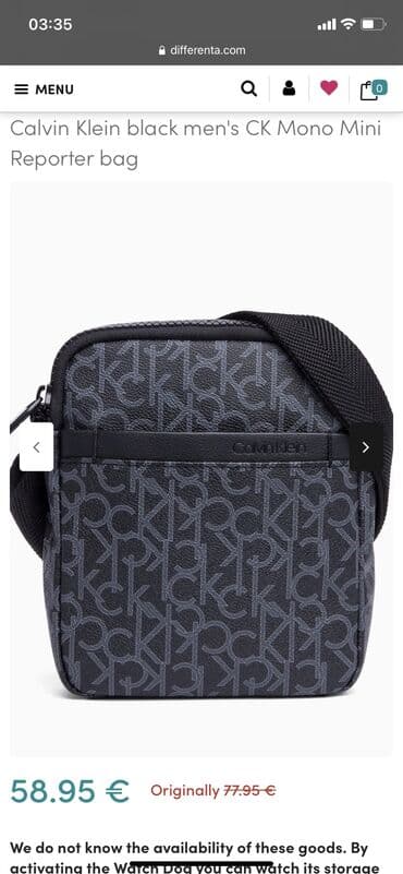 auto karta crne gore i srbije: Calvin Klein-cK-Original muska torbica-Kozna — 4
