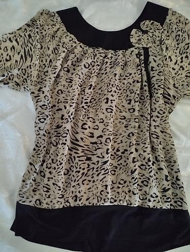 hm lanene košulje: Ženska bluza sa animal printom - Model: lepršava bluza ravnog — 3