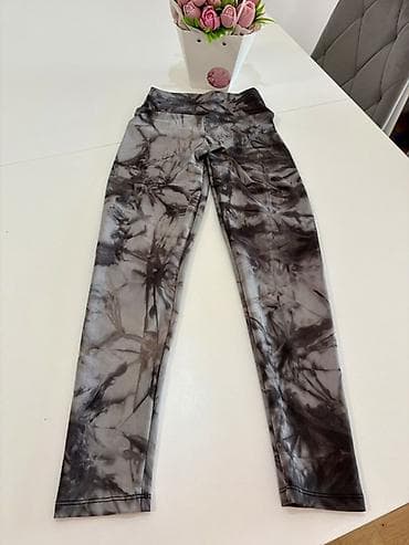 straus pantalone: Ženske helanke sa tie-dye dezenom - Model: duge helanke, uskog kroja — 2