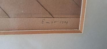 mali razanj za pilice: Grafika u okviru – numerisana i potpisana, 1973. - Tehnika: autorova — 2