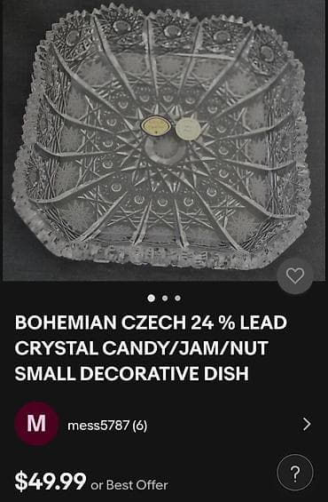 Food products: Bohemija nova kristal bombonijera tkz.kraljevski rad 70te.god — 4