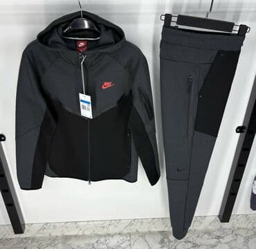 crno sivi tech fleece: Komplet, 2XL (EU 56), L (EU 52), M (EU 50), Nike, bоја - Šareno, Flis — 8