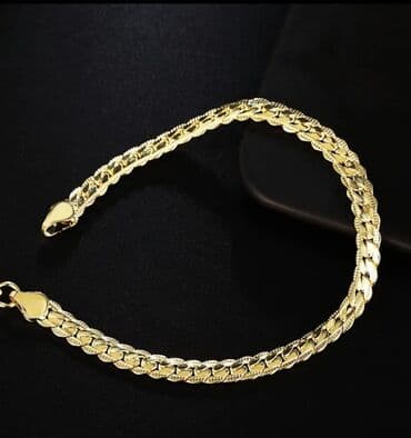 Bracelets: Set: Bracelet, Necklace, Material: Silver, Gold — 3