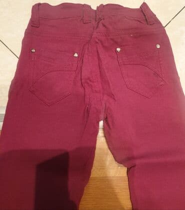 pepco stvari za devojcice: Roze bordo boje uske moderne farmerke za devojcice. Super slim — 2