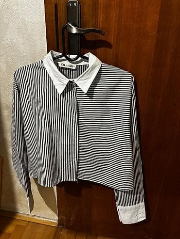 zenske bluze: Ženska košulja i šorc VOOL Style - Model: prugasta košulja sa belim — 1