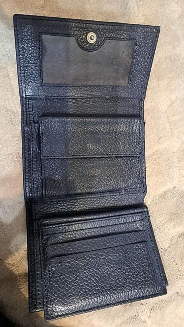 najlepše ženske tašne: Kožni novčanik Mona – teget - Materijal: prirodna, zrnasta koža - — 4