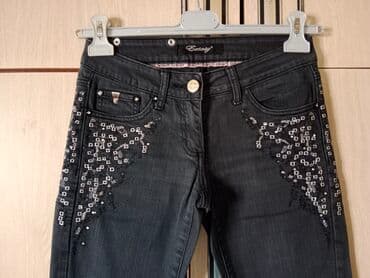 push up pantalone: 28, 30, Pamuk, Spušteni struk, Ravne nogavice — 1