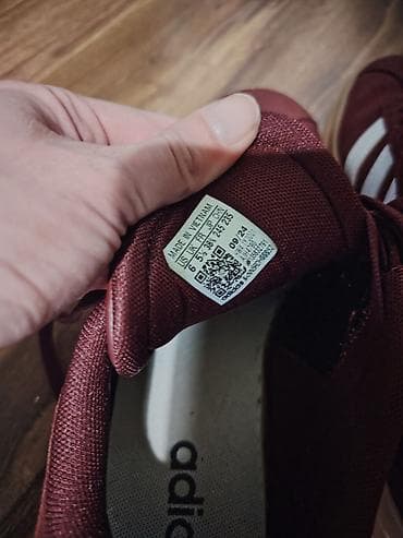 mireli haljine: Adidas patike – bordo/braon sa belim prugama i ružičnim detaljem - — 3