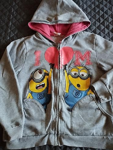 grobari duksevi: Dečija dukserica sa kapuljačom Despicable Me (Minions) - Boja: siva — 1