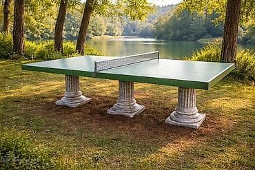 akustična gitara cena: Stoni tenis sto za eksterijer sa dekorativnim stubovima - — 1