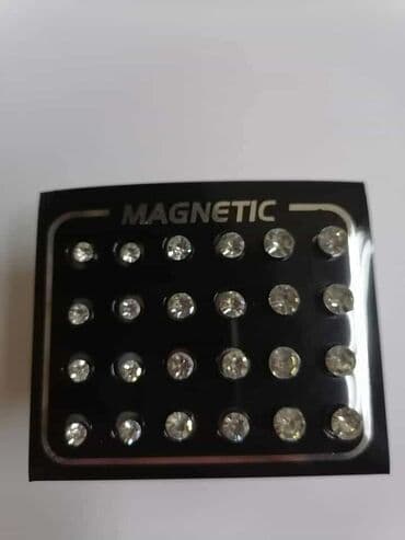swarovski komplet: Set magnetnih minđuša – 24 komada na kartici. - Tip: magnetne — 3