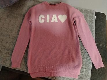 helanke pull and bear: Dukser/svetr Janina, model sa natpisom “CIA♡” - Boja: svetlo ružičasta — 5