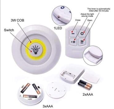 Rasveta: Šok CENA 1390 dinara Set od 3 zidne lampe sa daljinskim upravljačem — 6