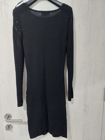 haljine na tufnice: Morgan M, bоја - Crna, Koktel, klub, Dugih rukava — 2